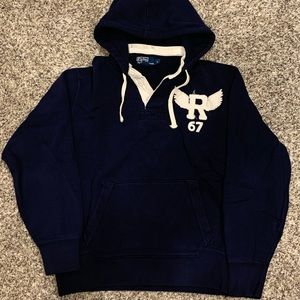 Polo Ralph Lauren Navy Blue Hoodie Size Large